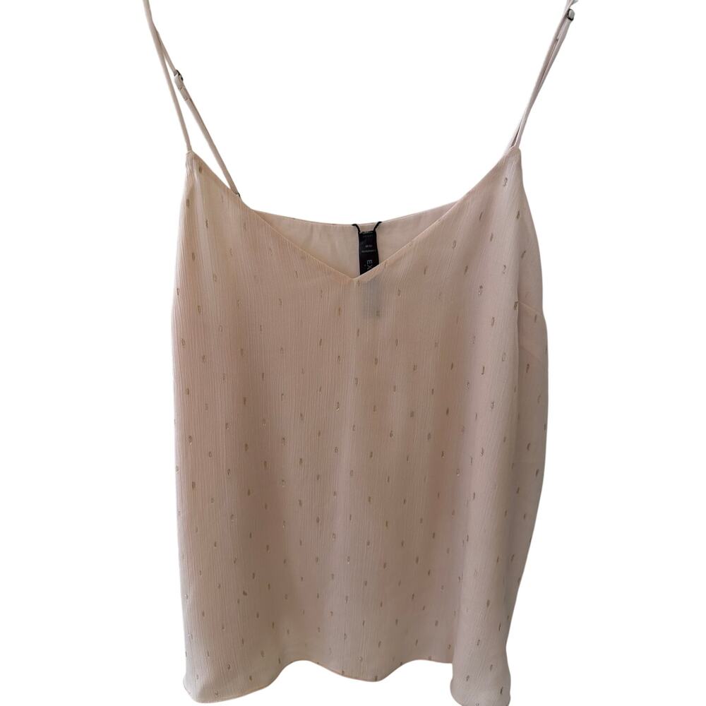 Vintage Express Spaghetti Strap Layering Tank Top Size Medium Blush Gold Indie